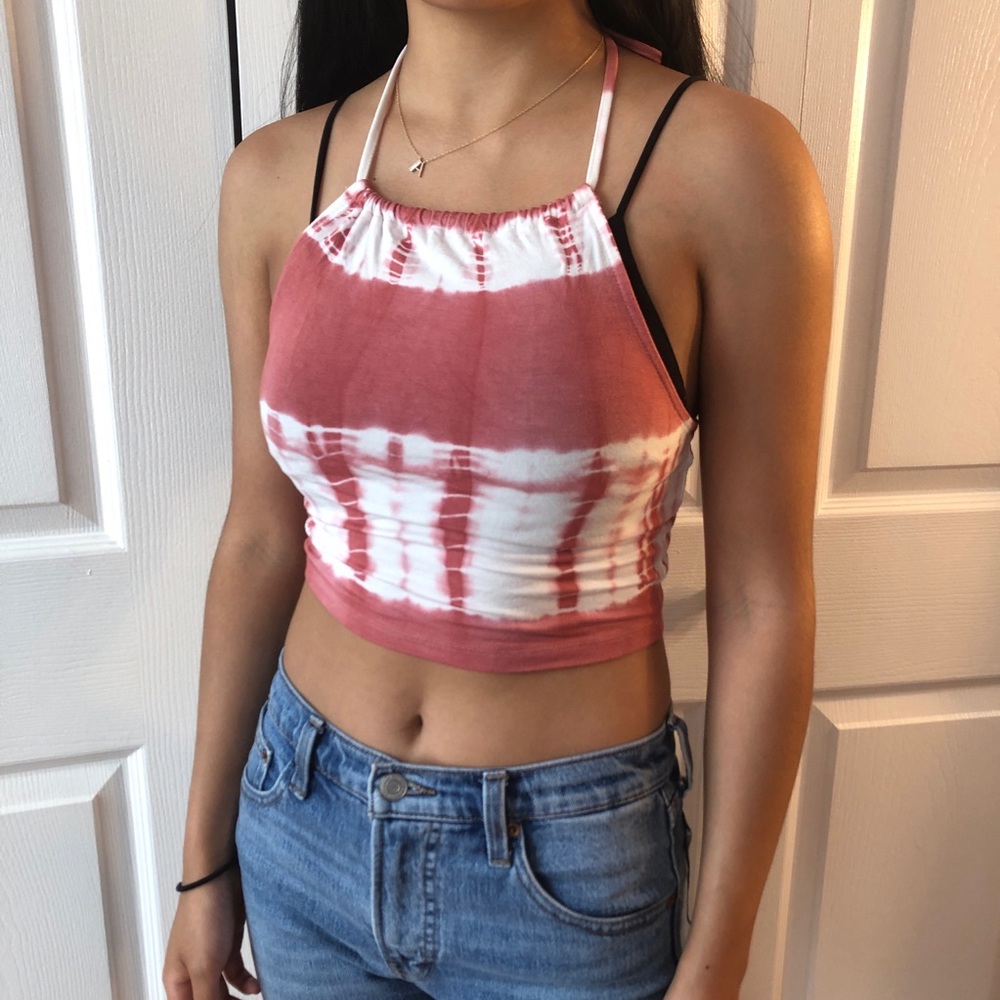 trendy tie dye crop top